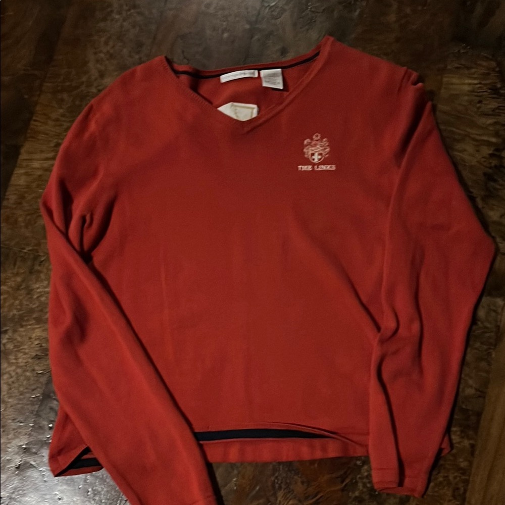 The Links Red V-Neck Sweater